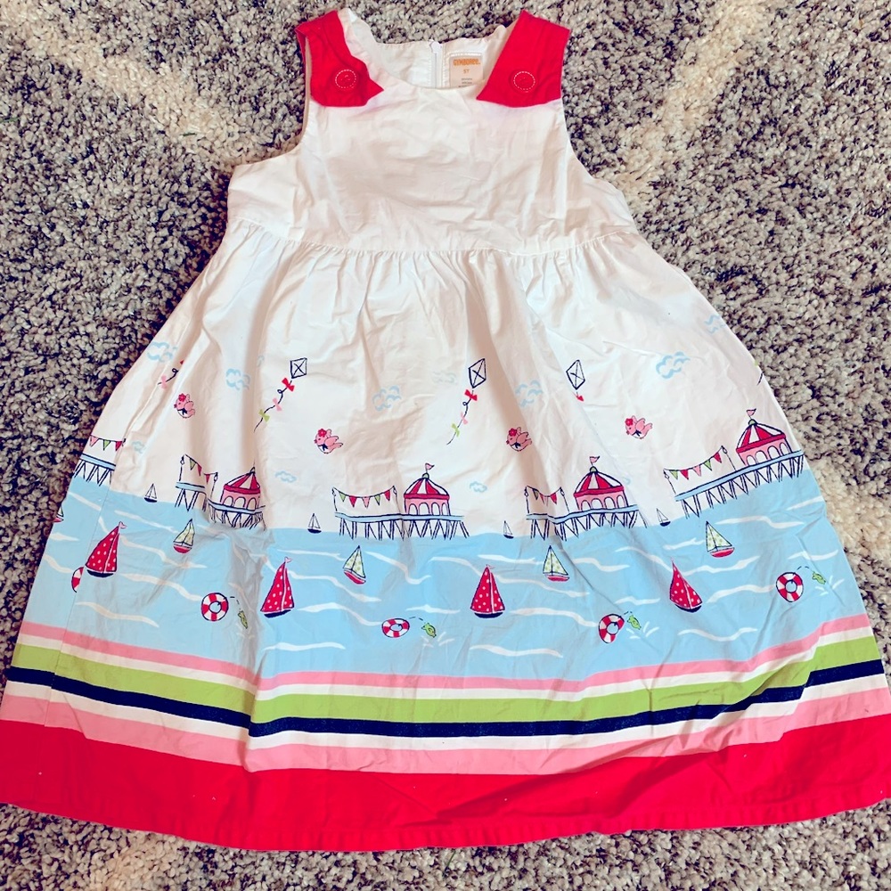 Vintage Gymboree Blooming Nautical 5t dress - Picture 2 of 3